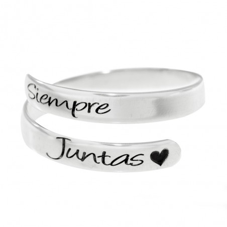 Anillo ajustable personalizado Plata de Ley - Karissma