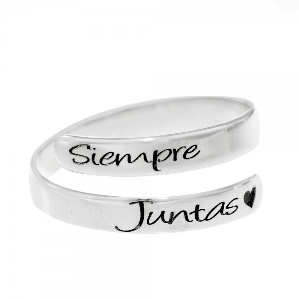 Anillo ajustable personalizado Plata de Ley - Karissma