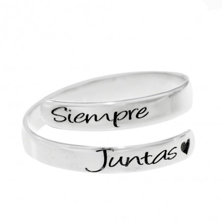 Anillo ajustable personalizado Plata de Ley - Karissma