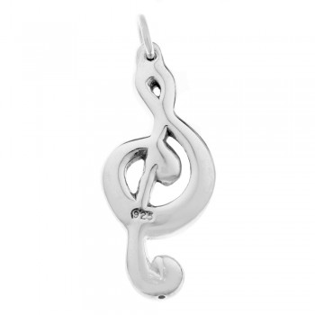 Colgante electroforma clave de Sol Plata de Ley 2