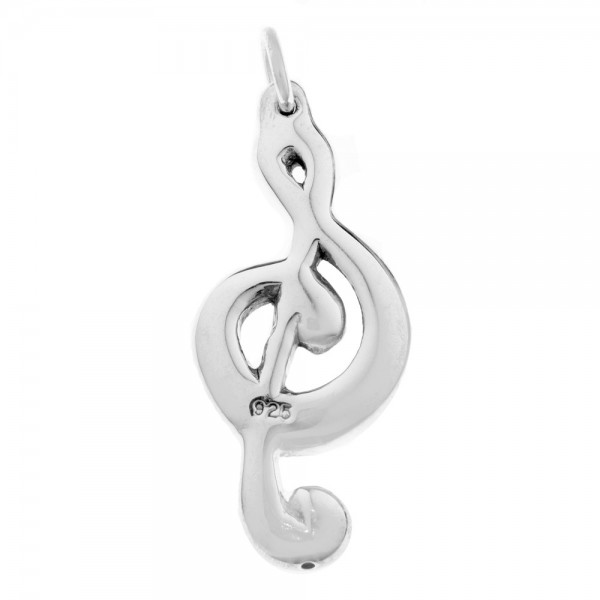 Colgante electroforma clave de Sol Plata de Ley