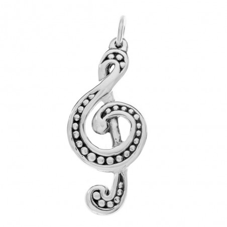 Colgante electroforma clave de Sol Plata de Ley