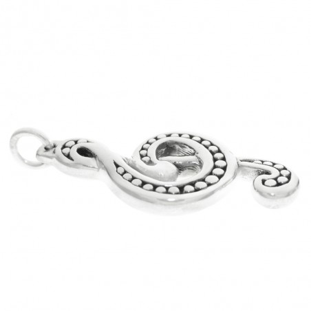 Colgante electroforma clave de Sol Plata de Ley