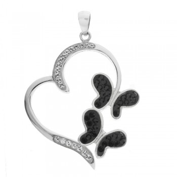 Colgante Love con mariposas negras 2