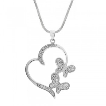 Colgante Love con mariposas blancas