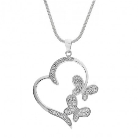 Colgante Love con mariposas blancas