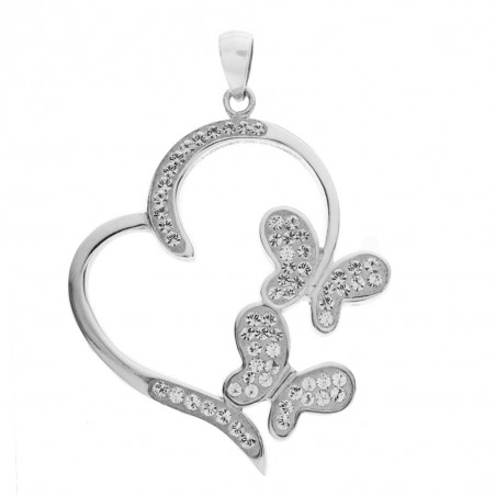 Colgante Love con mariposas blancas