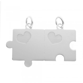 Colgante puzzle para dos Plata de Ley - Karissma