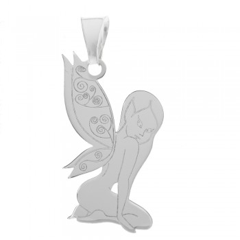 Colgante hada labrado Plata de Ley - Karissma
