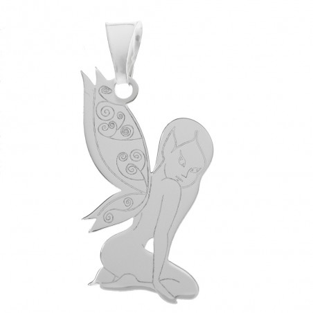 Colgante hada labrado Plata de Ley - Karissma