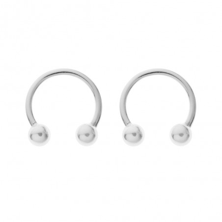 Pendientes diseño piercing Plata de Ley - Karissma