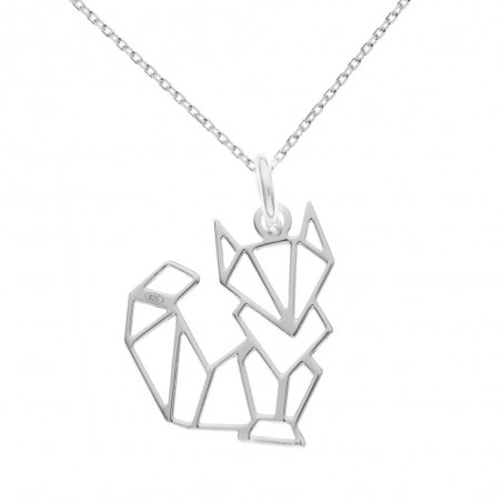 Collar zorro origami Plata de Ley - Karissma