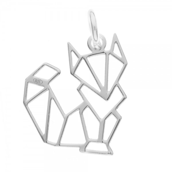 Collar zorro origami Plata de Ley - Karissma