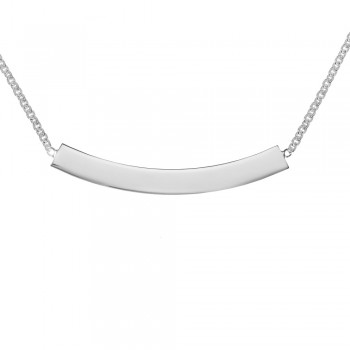 Collar chapa curva para grabar Plata de Ley - Karissma