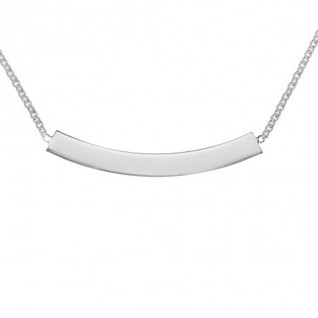 Collar chapa curva para grabar Plata de Ley - Karissma