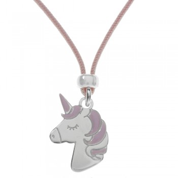 Collar para niña unicornio Plata de Ley - Karissma