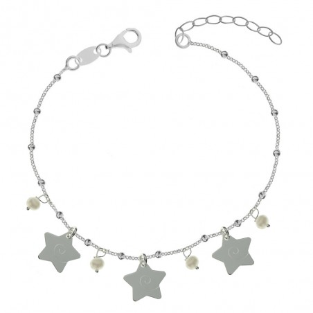 Pulsera estrellas & perlas Plata de Ley - Karissma