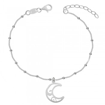 Pulsera colgante luna Plata de Ley - Karissma