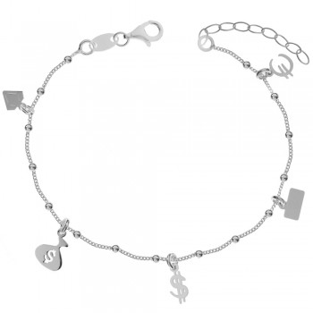 Pulsera abalorios de la Fortuna Plata de Ley - Karissma