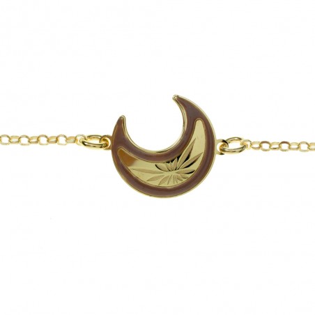 Pulsera dorada lunas Plata de Ley - Karissma