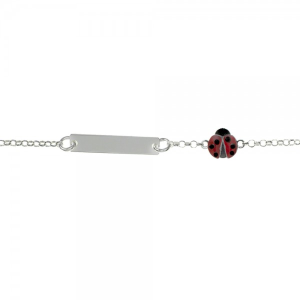 Pulsera esclava infantil mariquita Plata de Ley - Karissma