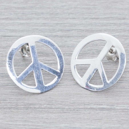 Pendientes símbolo de la Paz Plata de Ley 925