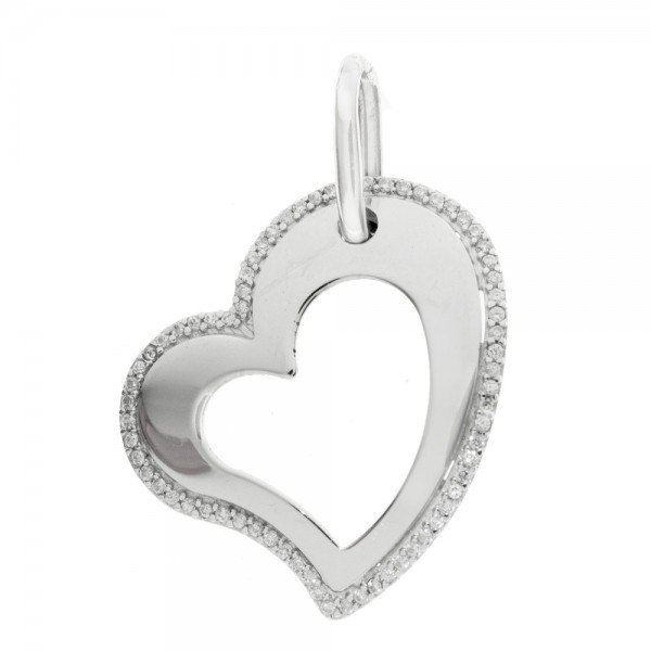 Colgante Love rodiado con circonitas