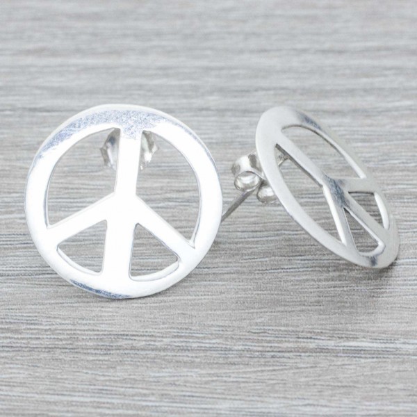 Pendientes símbolo de la Paz Plata de Ley 925