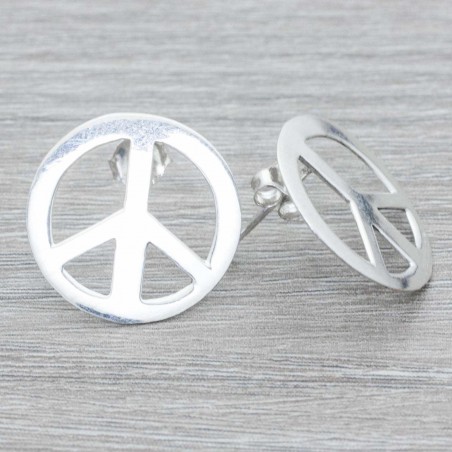 Pendientes símbolo de la Paz Plata de Ley 925