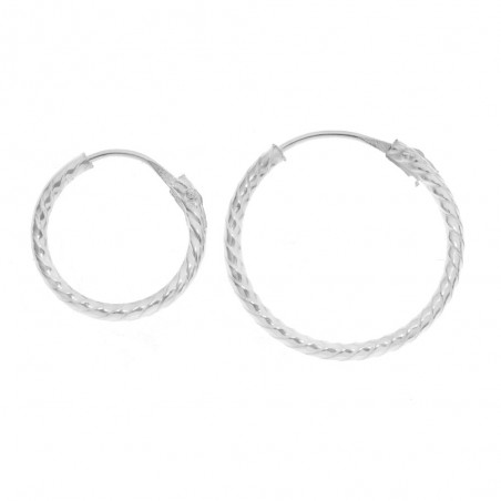 Pendientes aro enrollado Plata de Ley - Karissma