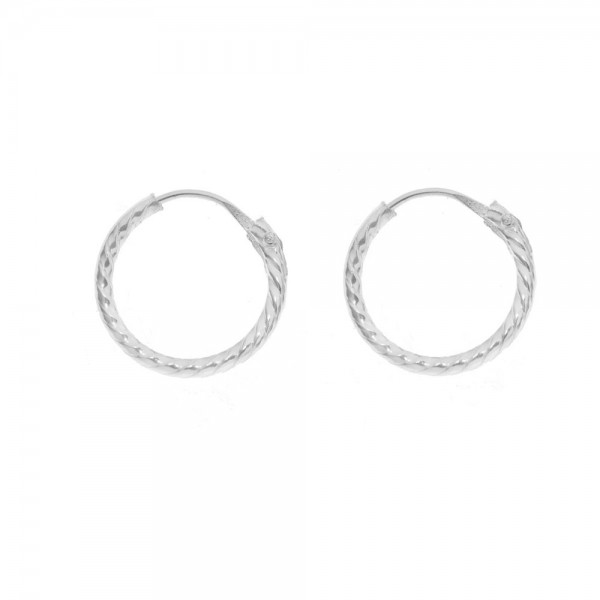 Pendientes aro enrollado Plata de Ley - Karissma