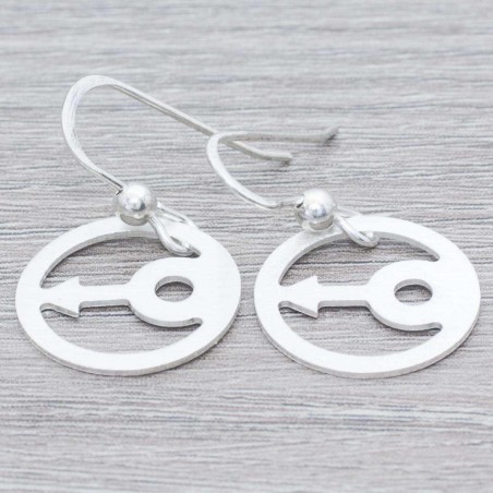 Pendientes símbolo mujer Plata de Ley 925