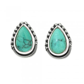 Pendientes gota mini piedra natural Plata de Ley - Karissma 2