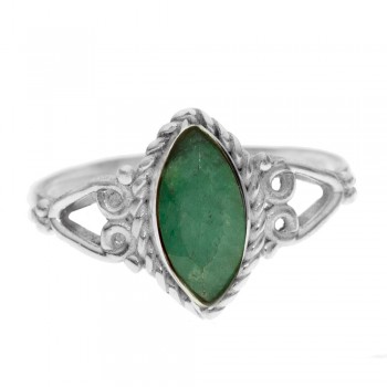 Anillo marquesa piedra natural Plata de Ley - Karissma 2