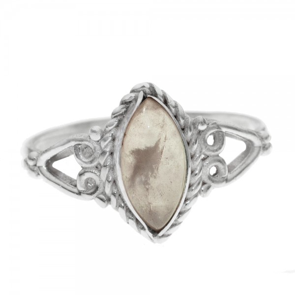 Anillo marquesa piedra natural Plata de Ley - Karissma
