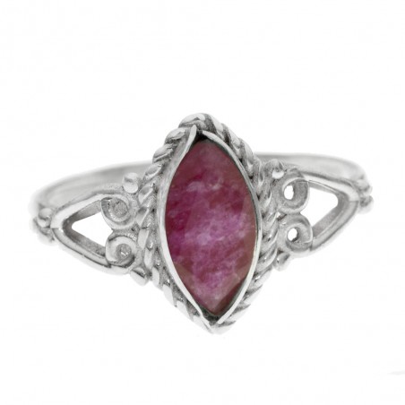 Anillo marquesa piedra natural Plata de Ley - Karissma