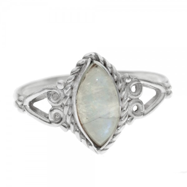 Anillo marquesa piedra natural Plata de Ley - Karissma