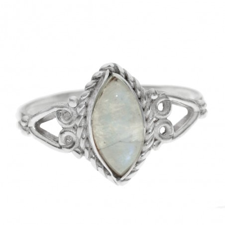 Anillo marquesa piedra natural Plata de Ley - Karissma