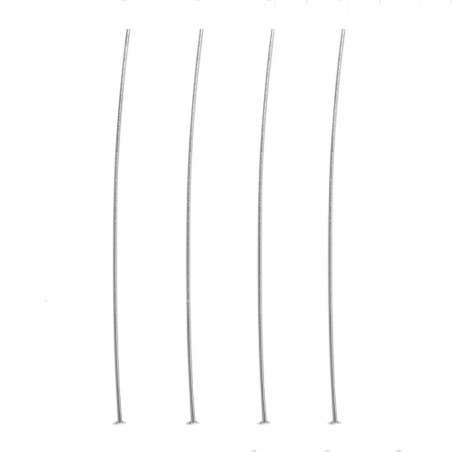 20 Bastones planos grosor 0.4 mm Plata de Ley - Karissma