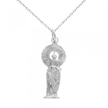 Collar medalla virgen del Pilar Plata de Ley - Karissma 2