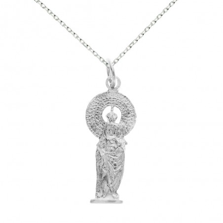 Collar medalla virgen del Pilar Plata de Ley - Karissma