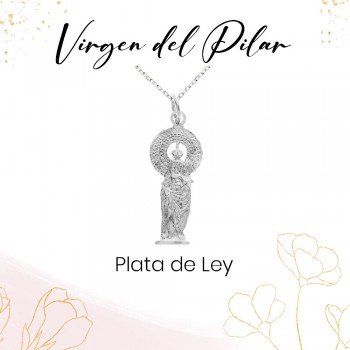 Collar medalla virgen del Pilar Plata de Ley - Karissma