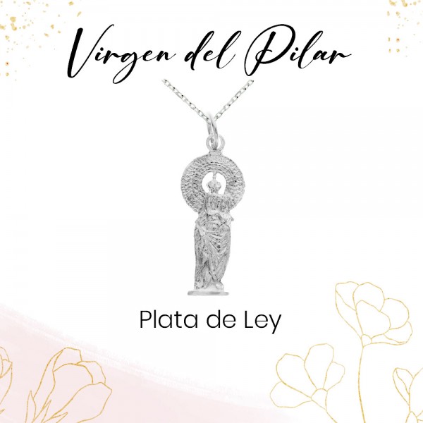 Collar medalla virgen del Pilar Plata de Ley - Karissma
