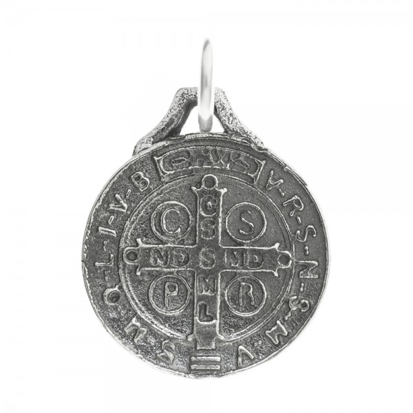 Medalla escapulario San Benito Plata de Ley - Karissma