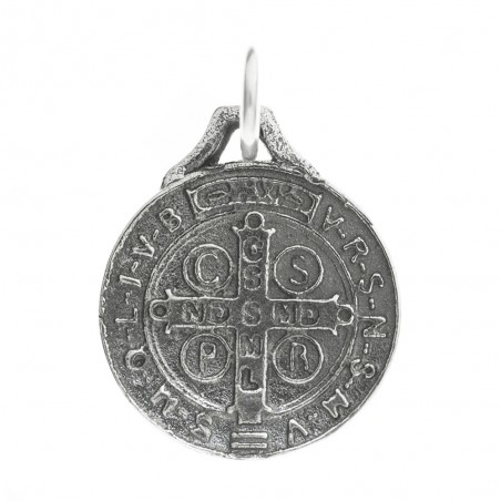 Medalla escapulario San Benito Plata de Ley - Karissma