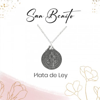 Medalla escapulario San Benito Plata de Ley - Karissma 2