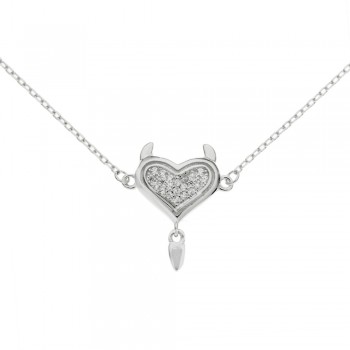 Collar corazón diablo de Plata de Ley  - Karissma