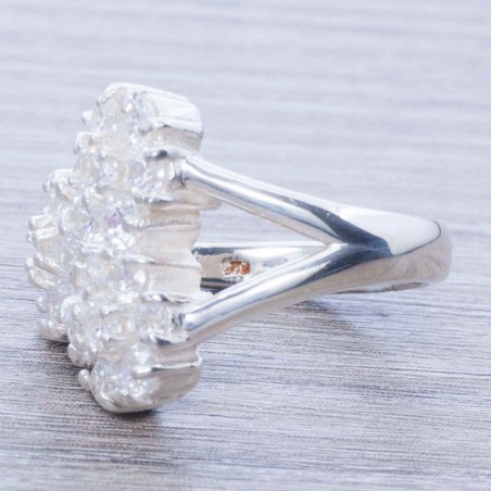 Anillo tres flores Plata de Ley 925