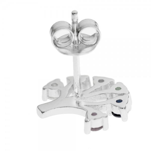 Pendientes árbol con circonitas de colores Plata de Ley - Karissma