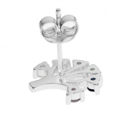 Pendientes árbol con circonitas de colores Plata de Ley - Karissma